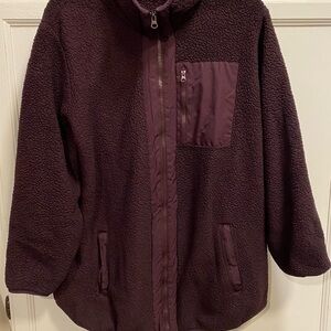 Lands' End Deep Purple Fleece Jacket